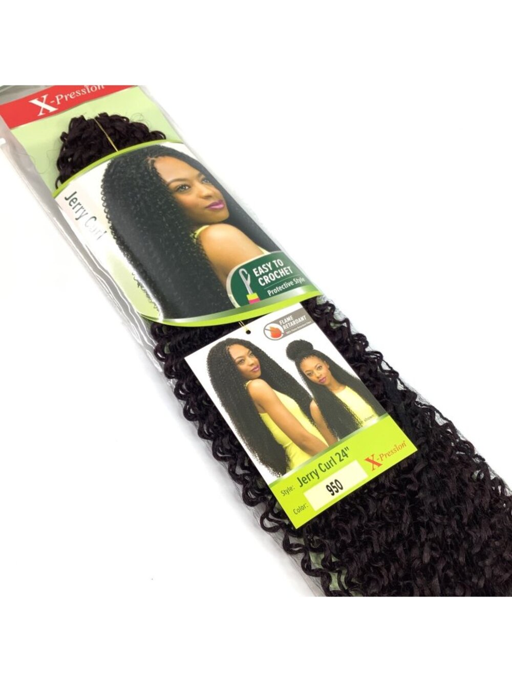 X-Pression Jerry Curl Hair Extensions 24" Color 950 Crochet Braid